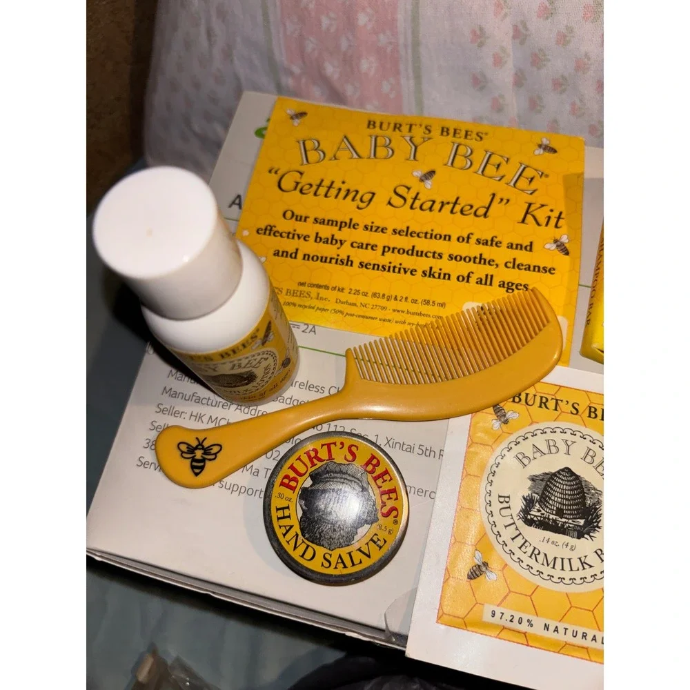 Burt's Bees Baby Bee Getting Started Kit Travel Size Skincare Set with Pouch